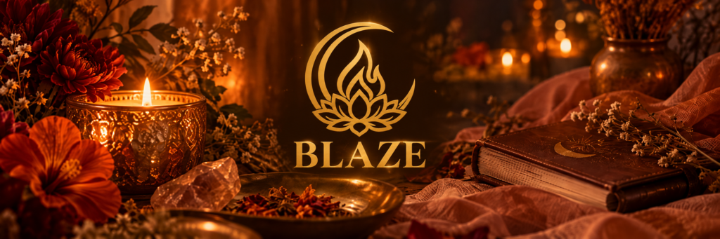 altar místico dourado com blaze